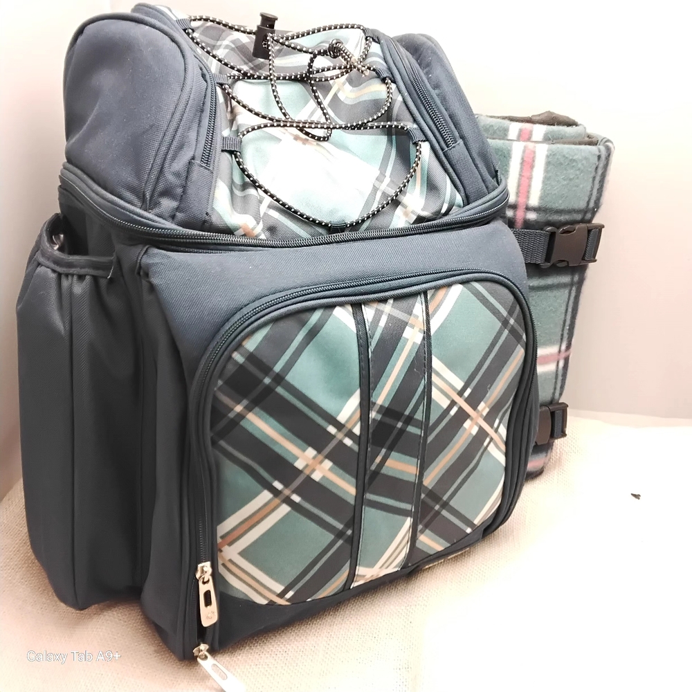 Source Unknown Blue and Gray Backpack